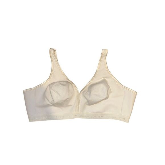 Lane Bryant Cacique Cotton Lightly Lined No-Wire Full Coverage Bra Sz 48D White - Picture 4 of 15
